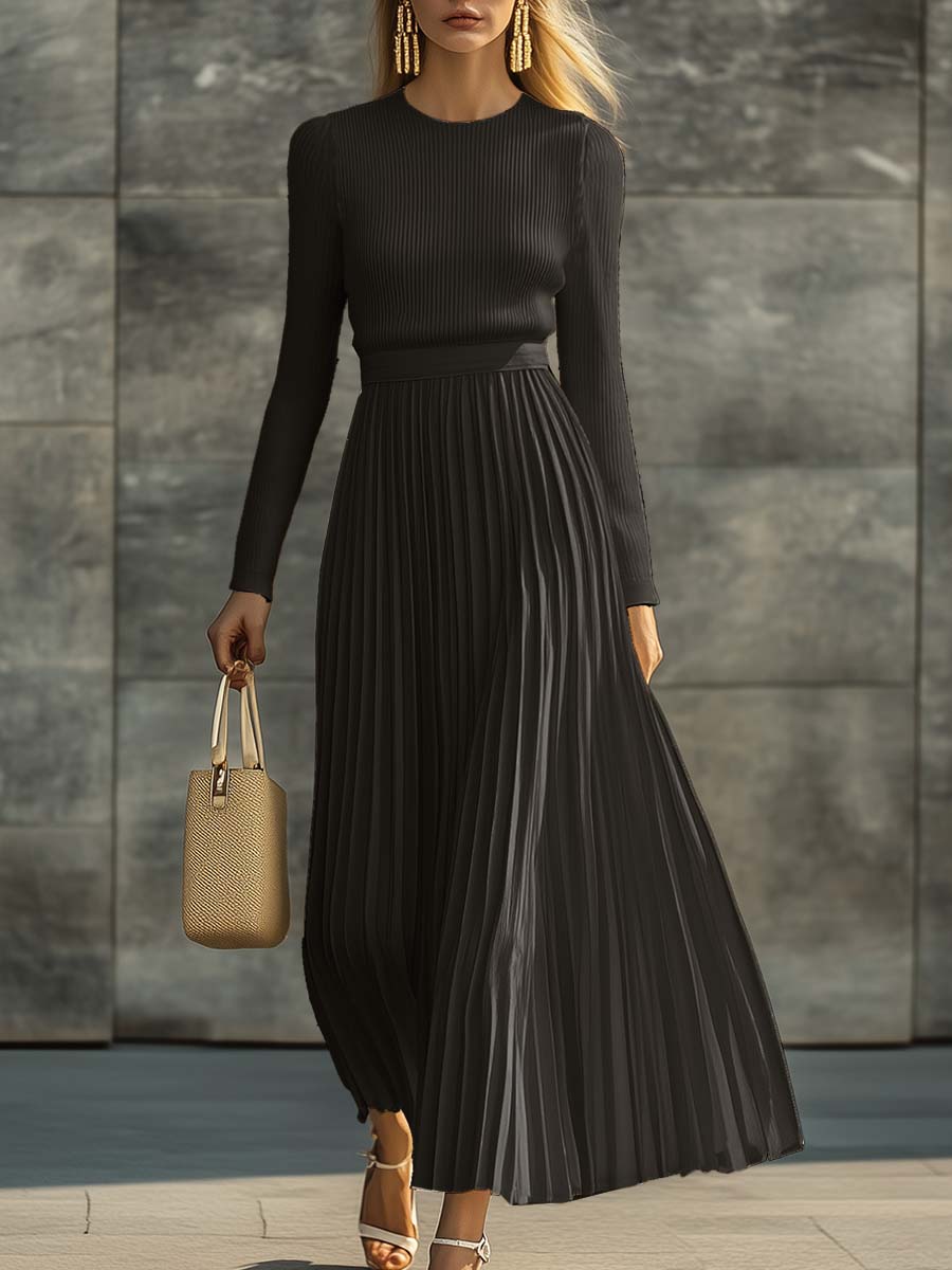 Cream Satin Knit Maxi Dress