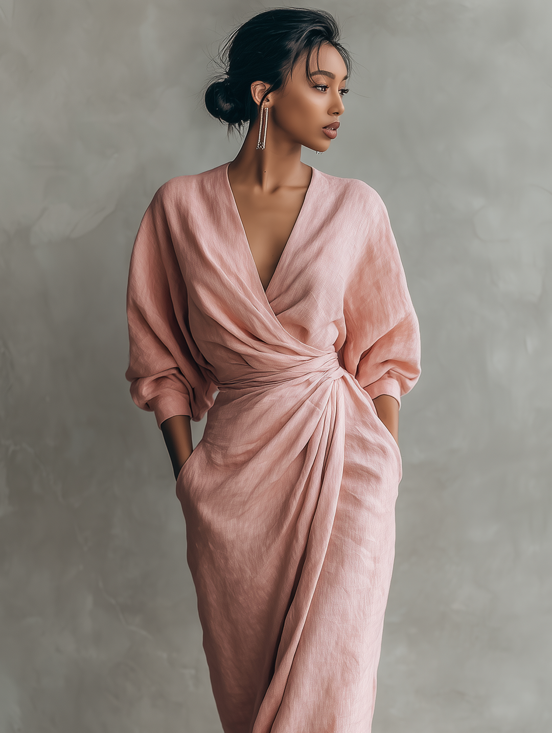 Rosa – Lake Louise Linen Maxi Dress