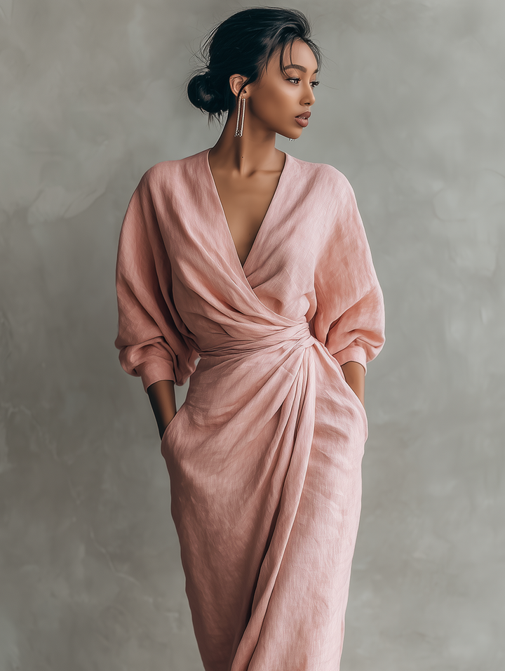 Rosa – Lake Louise Linen Maxi Dress