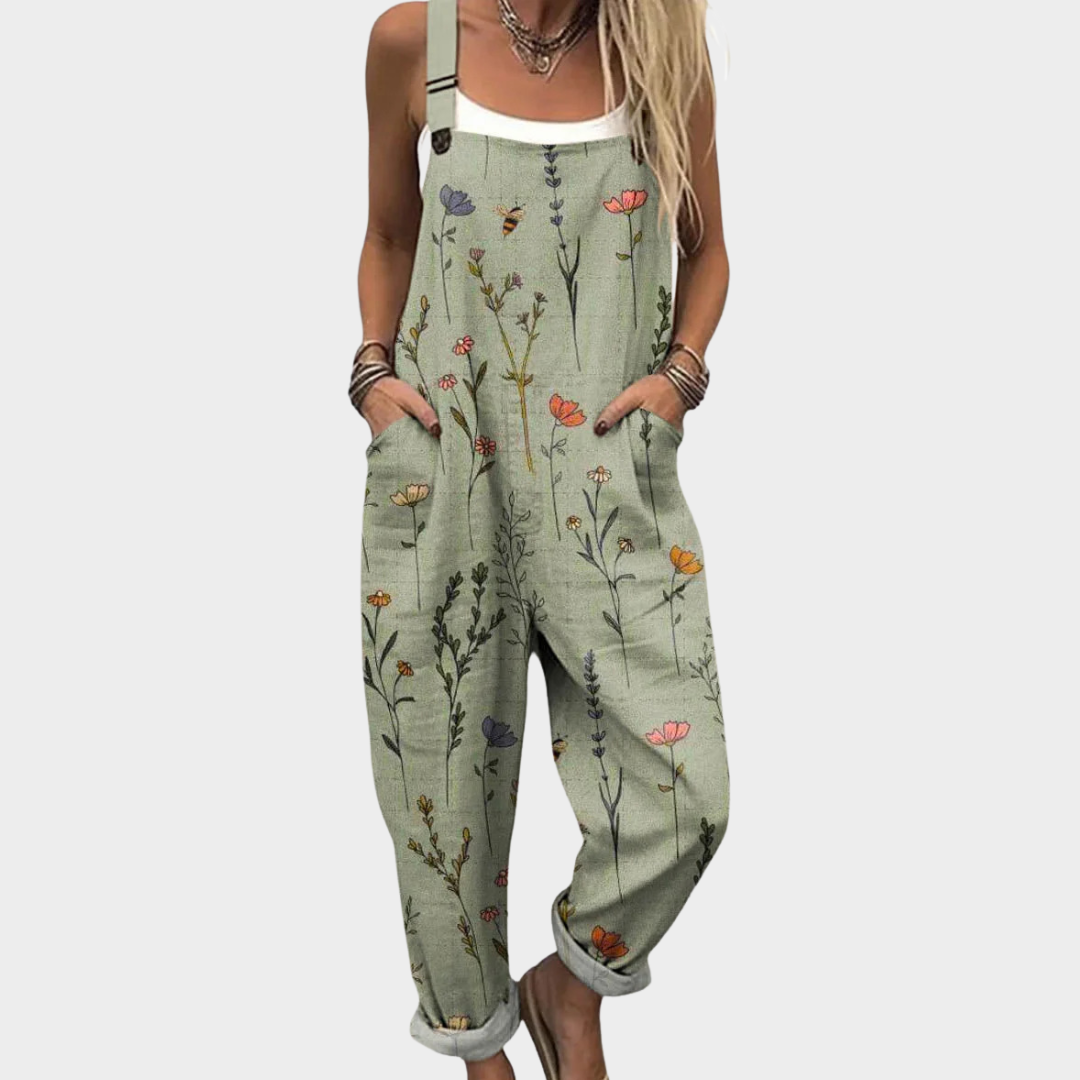 Cozy Printed Dungarees
