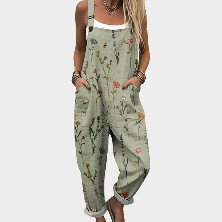 Cozy Printed Dungarees