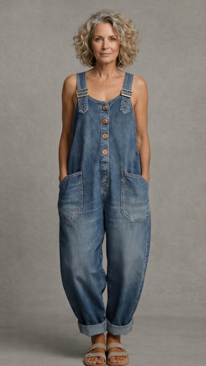 Lejla - Stylish Denim Jumpsuit With Pockets