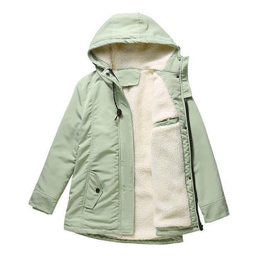 AMINA™ - Thick Winter Coat with Hood and Quilted Lining for Winter Warmth