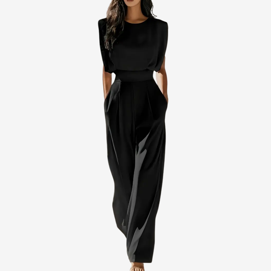 Ariia™ | Vancouver Noir Belted Jumpsuit