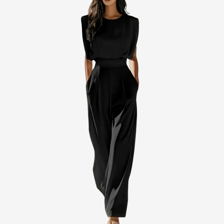Ariia™ | Vancouver Noir Belted Jumpsuit