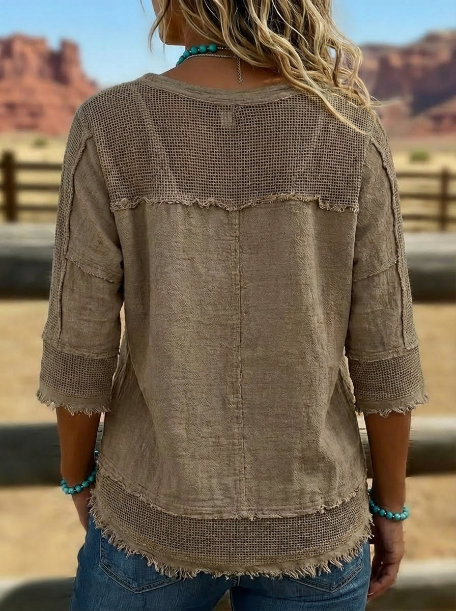 Boho Lounge Top，Summer Beach Blouse