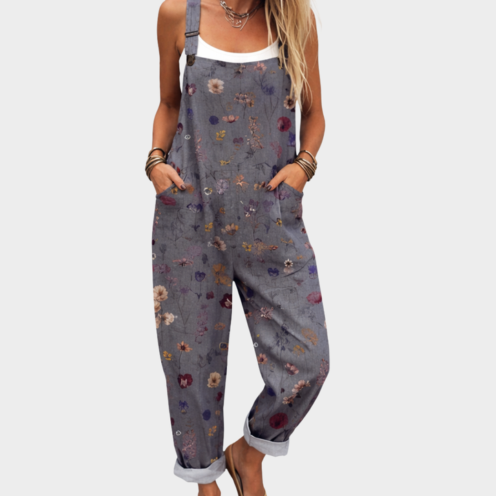 Cozy Printed Dungarees