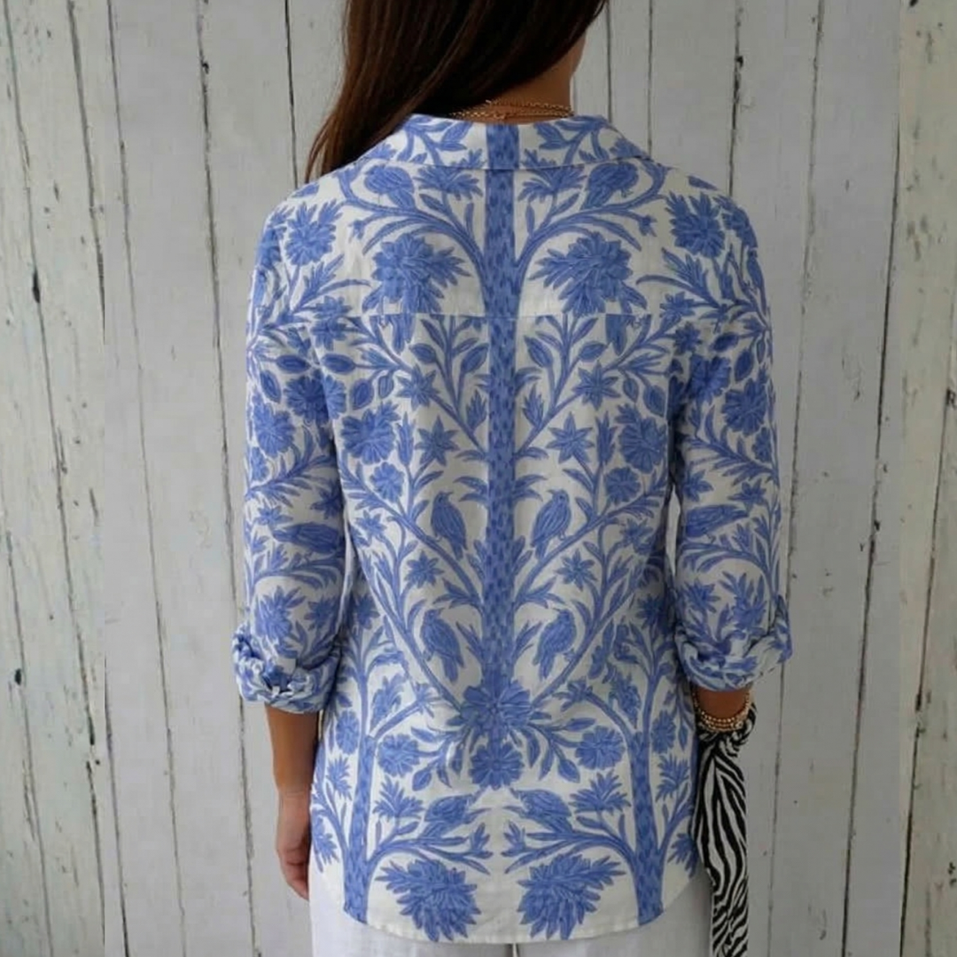 Isabella | Blue Garden Blouse