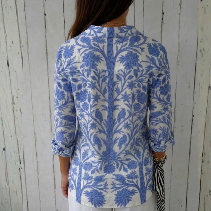 Isabella | Blue Garden Blouse