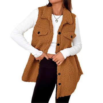 SOPHIE™ - Warm Sherpa Vest Jacket with Button Down for Cold Days