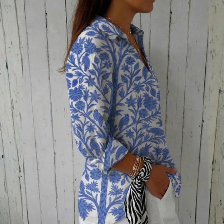 Isabella | Blue Garden Blouse