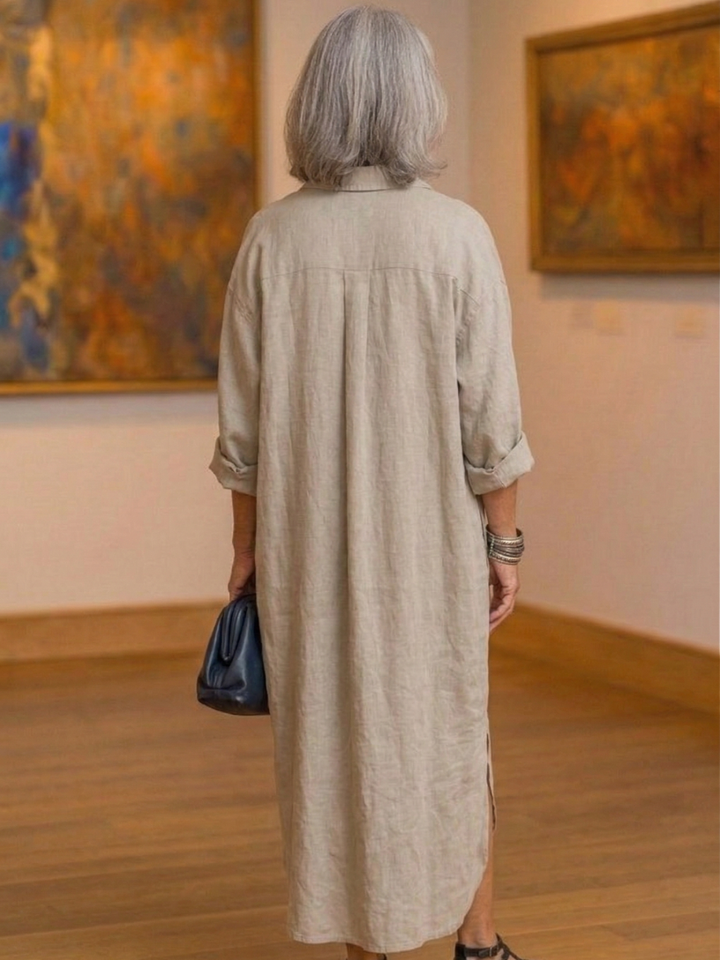 The Eleanor Linen Shirt Dress | Breathable Linen | Spring & Summer Comfort