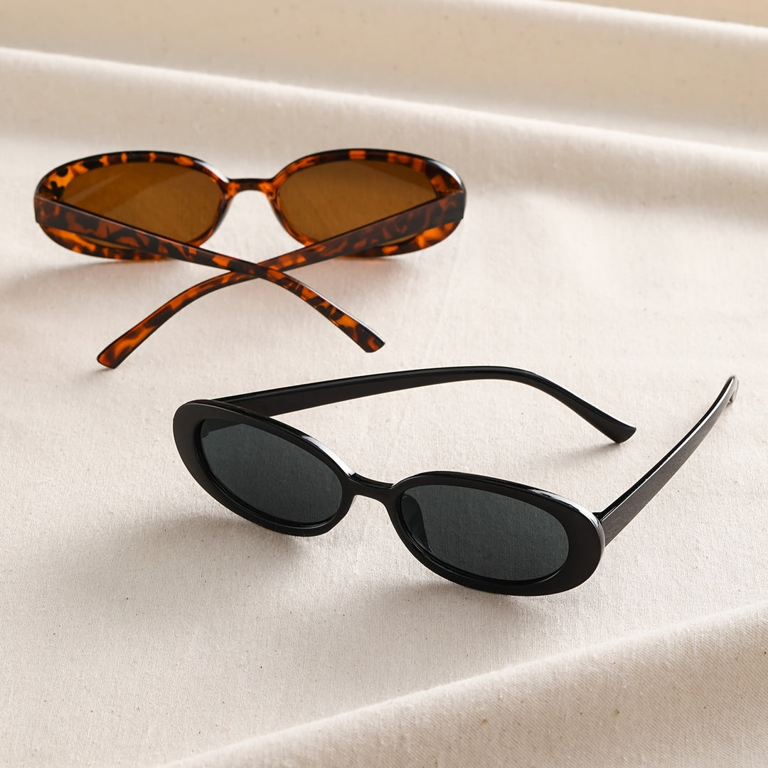 Y2K Vibe Oval Sunnies – Retro BOHO Summer Shades (1+1 Ends Tonight)