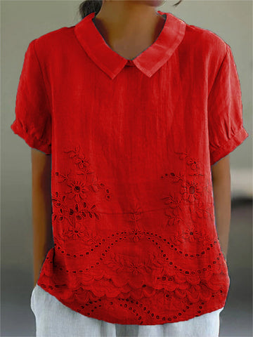 Lily | Floral Embroidered Shirt
