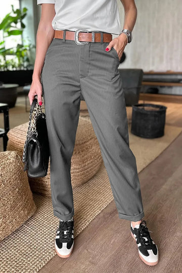 MATHILDA | ELEGANT, FIGURE-FLATTERING STRIPED TROUSERS