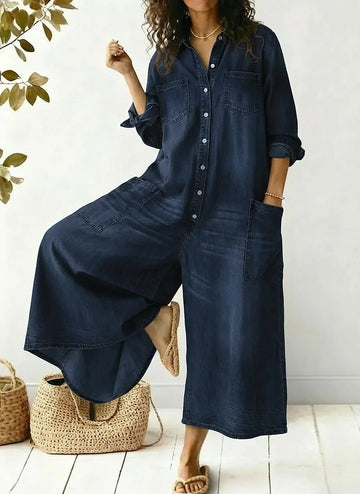 Women's Cozy And Casual  Jumpsuit With Large Front Pockets