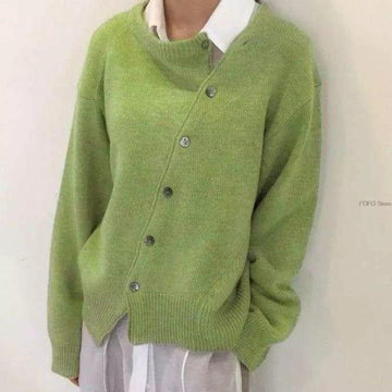 ALYCIA™ - Asymmetric Button Cardigan