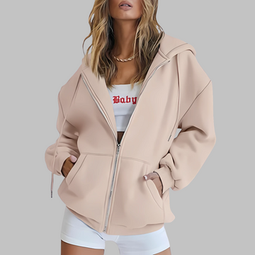 DARA™ - Classic Zip Up Oversized Hooded Jacket