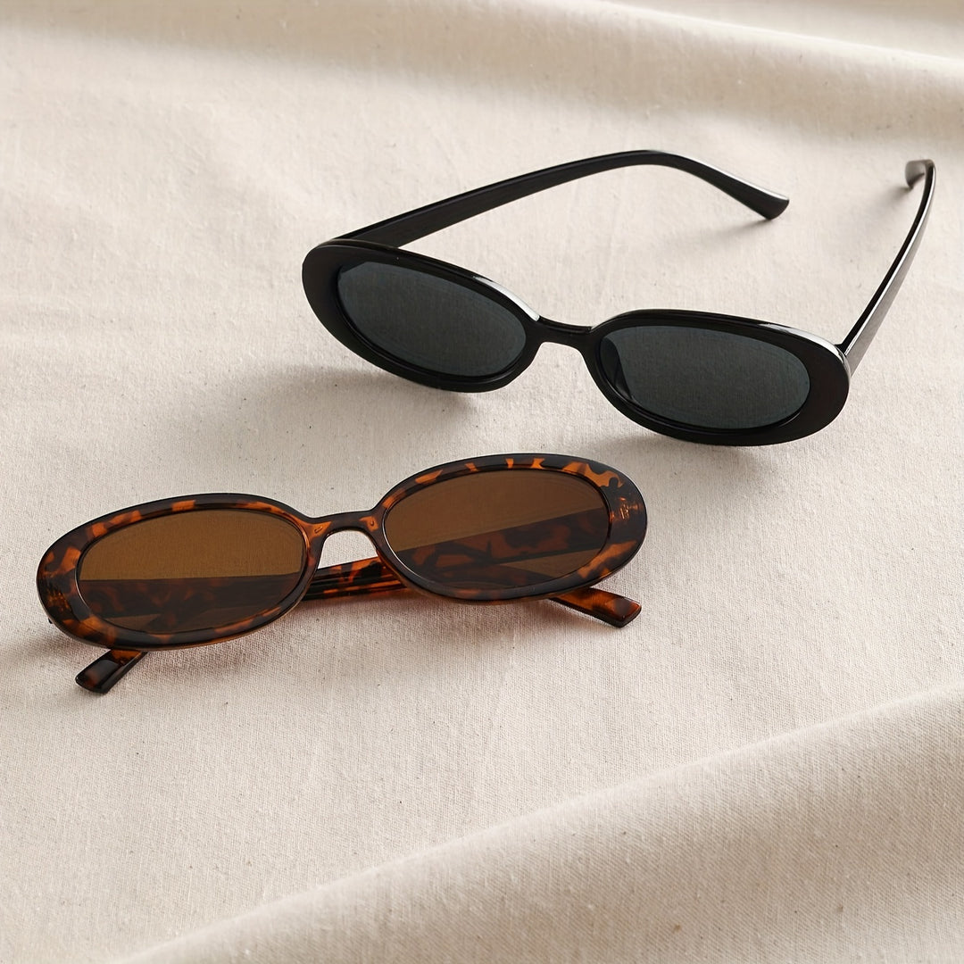 Y2K Vibe Oval Sunnies – Retro BOHO Summer Shades (1+1 Ends Tonight)