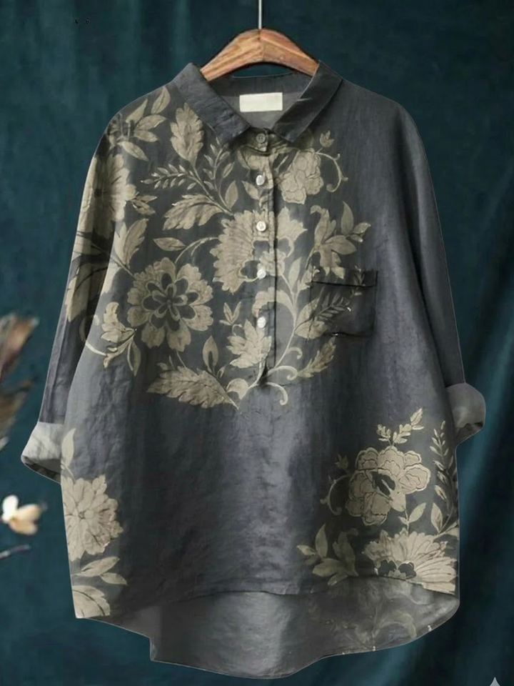 Leah | Colourful Spring Floral Garden Printed Women's Casual Shirt