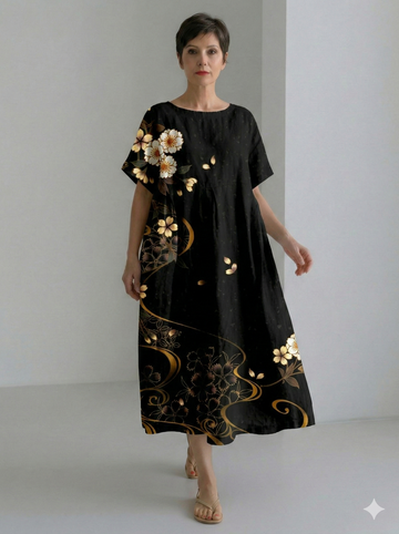 Amanda Relaxed Linen Maxi Dress