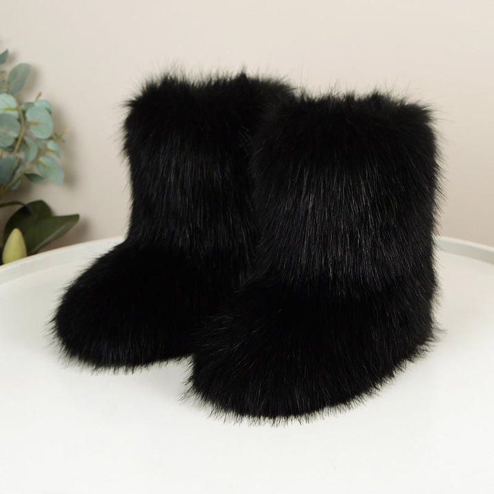 HIRA™ - Chic Trendy Furry Mid Length Winter Boots