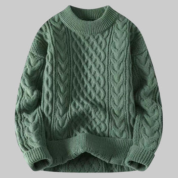 VIOLETA™ - Cozy Long Sleeve Round Neck Textured Sweater