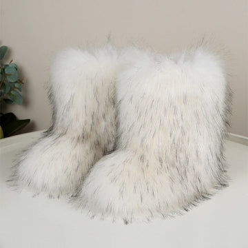 HIRA™ - Chic Trendy Furry Mid Length Winter Boots
