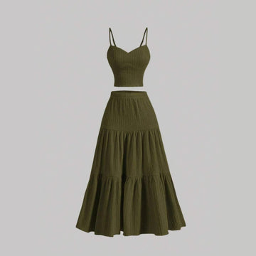 DALISAY™ – Chic A-line Crop and Skirt Co-ord