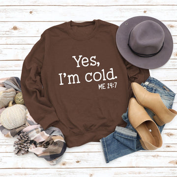KAYLEE™ - Casual Slogan Print Pullover Sweatshirt