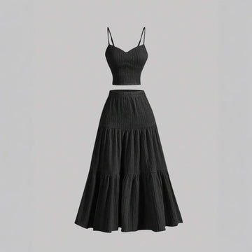 DALISAY™ – Chic A-line Crop and Skirt Co-ord