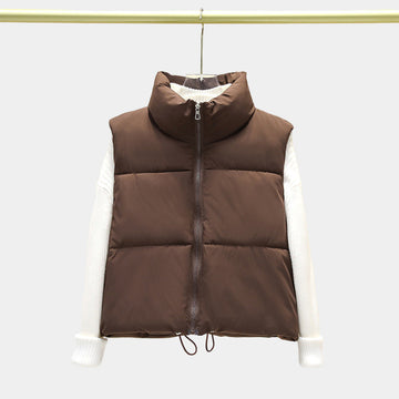 ZARA™ - Casual Stand Collar Cropped Zip Coat for Cold Weather