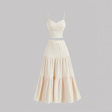 DALISAY™ – Chic A-line Crop and Skirt Co-ord