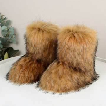 HIRA™ - Chic Trendy Furry Mid Length Winter Boots