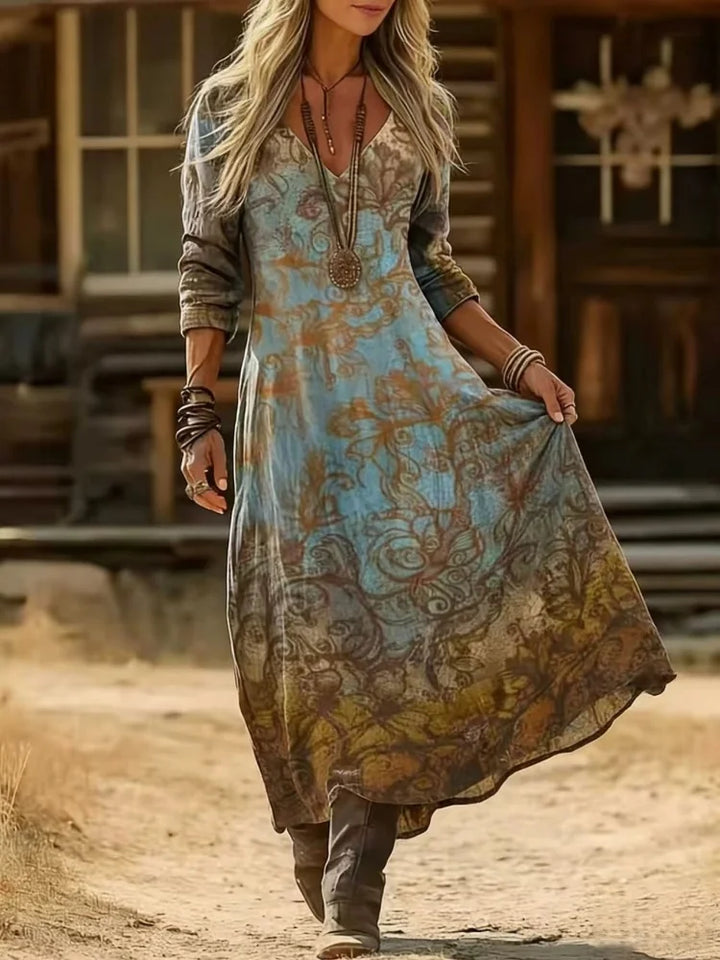 Vintage-Inspired Floral Midi Dress