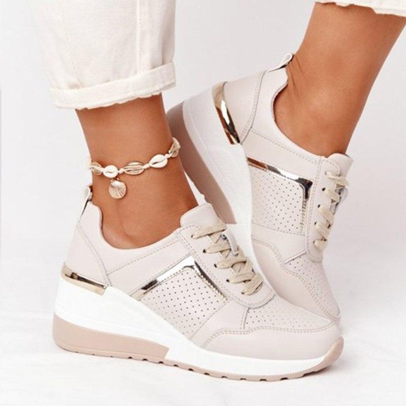 Sofie | Women's Wedge Sneakers Daily Hidden Heel