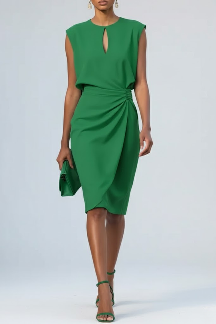 Lilianna | Midi Dress with Waist Gathering