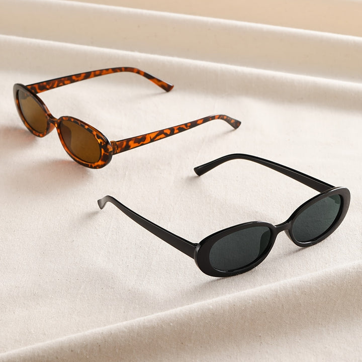 Y2K Vibe Oval Sunnies – Retro BOHO Summer Shades (1+1 Ends Tonight)