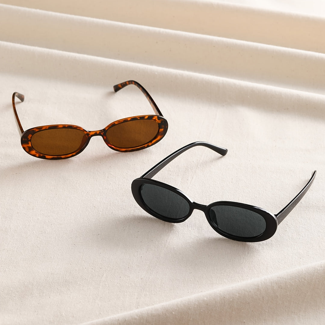 Y2K Vibe Oval Sunnies – Retro BOHO Summer Shades (1+1 Ends Tonight)