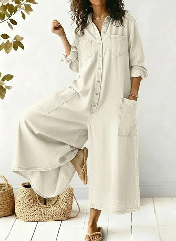 Women's Cozy And Casual  Jumpsuit With Large Front Pockets