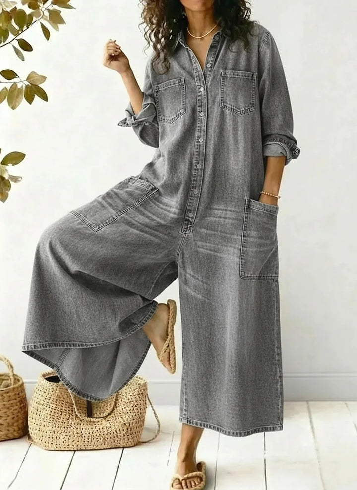 Women's Cozy And Casual  Jumpsuit With Large Front Pockets
