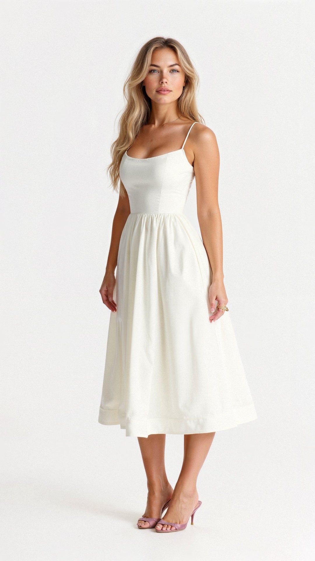 Rose | Elegant Sleeveless Midi Dress for Women