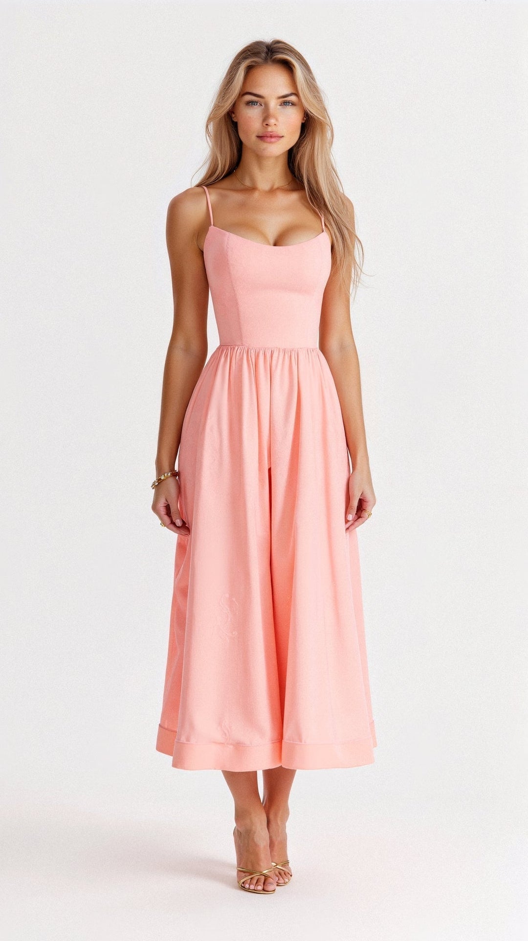 Rose | Elegant Sleeveless Midi Dress for Women