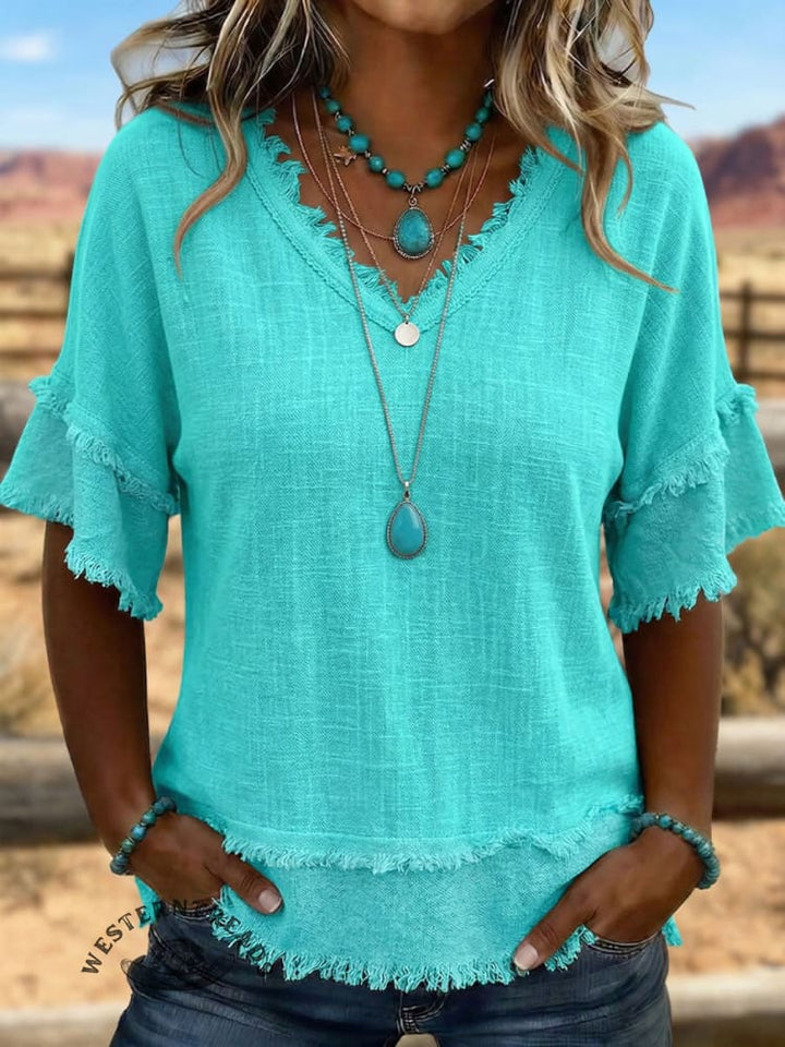 Northern Comfort Cotton And Linen Patchwork Shirt