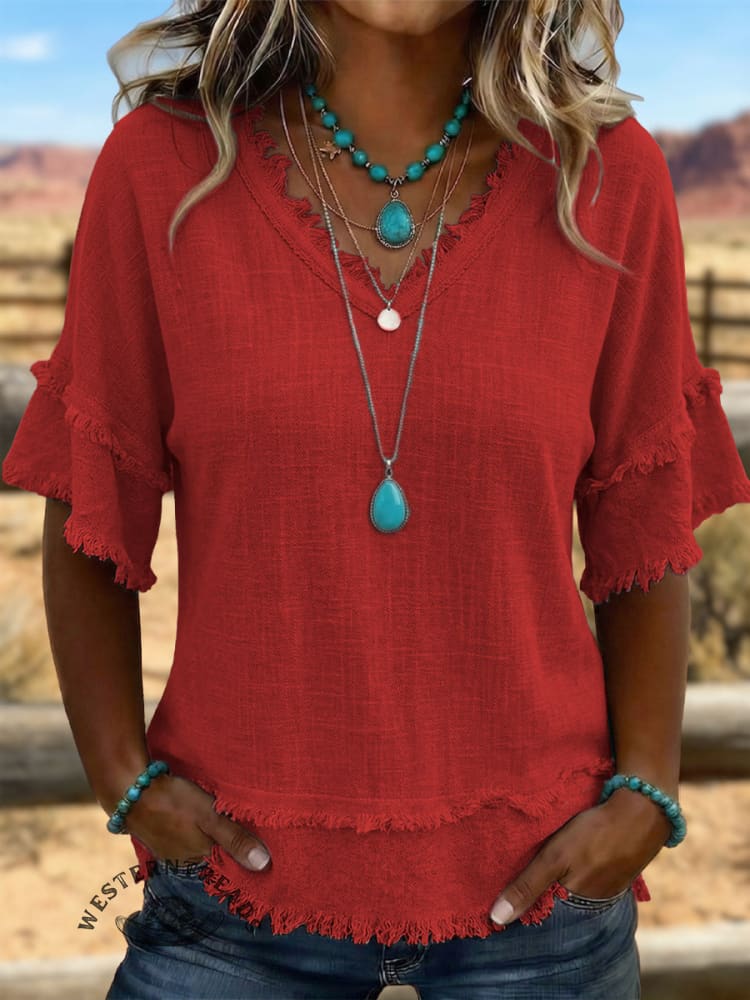 Northern Comfort Cotton And Linen Patchwork Shirt