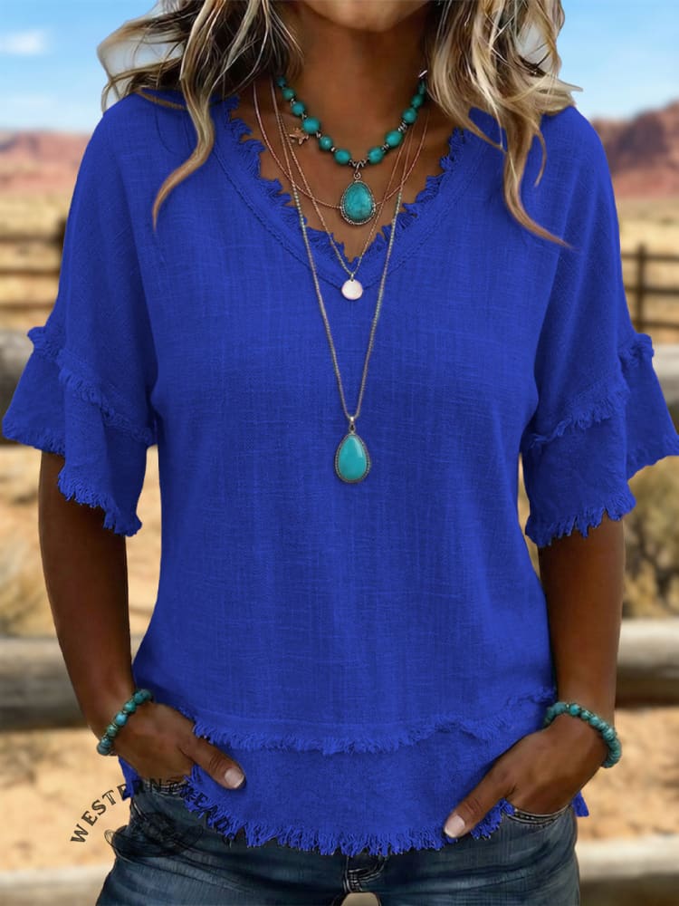 Northern Comfort Cotton And Linen Patchwork Shirt