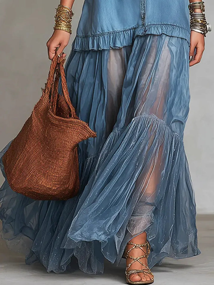 Women's Retro Lapel | Artistic Casual Long Dress