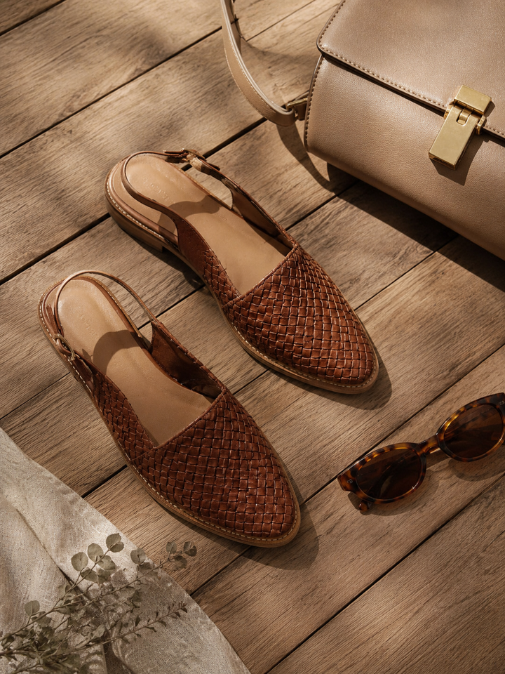 Esselle – Woven Slingback Ballet Flats